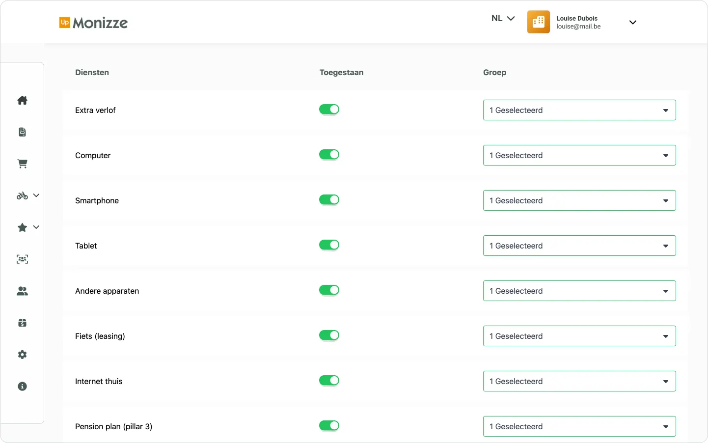 RewardFlex Employee Dashboard